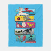 DCペットすごい連盟パネル フリースブランケット (正面)