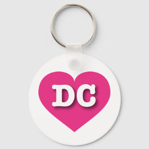 DCホットピンクハート- I love DC キーホルダー