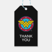 DC漫画 |女疑問に思の円と星のロゴ ギフトタグ (正面)