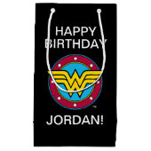 DC漫画 |女疑問に思の円と星のロゴ スモールペーパーバッグ (正面)