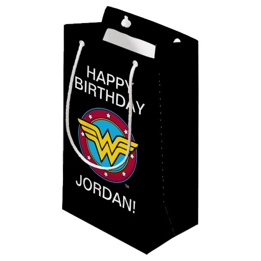 DC漫画 |女疑問に思の円と星のロゴ スモールペーパーバッグ (正面アングル)