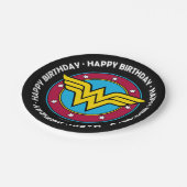 DC漫画 |女疑問に思の円と星のロゴ ペーパープレート (アングル)