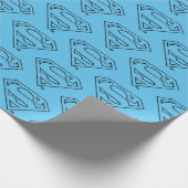 DC漫画 |男すごいのSシールド |黒のロゴ ラッピングペーパー (角)