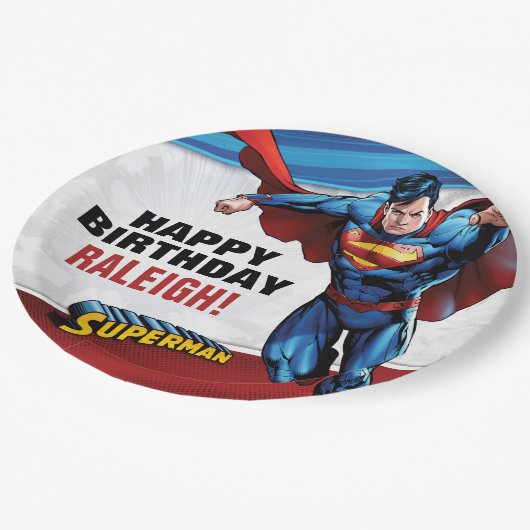 DC漫画 |男すごい子 – 誕生日 ペーパープレート (アングル)