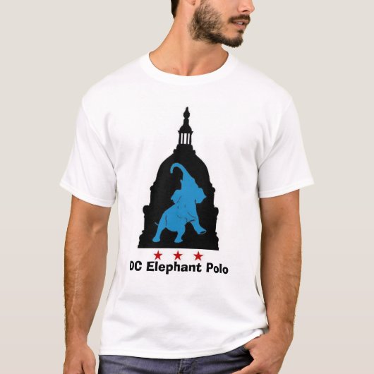 DC象のポロのチーム Tシャツ (正面)