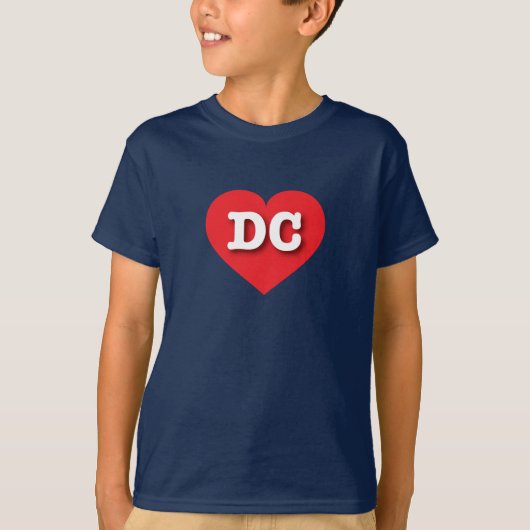 DC赤いハート- I love DC Tシャツ (正面)