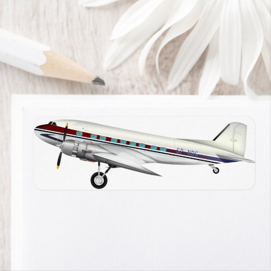 DC3航空機 ラベル (インサイチュ)