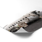 DC9飛行機の残骸 ポスター (角)
