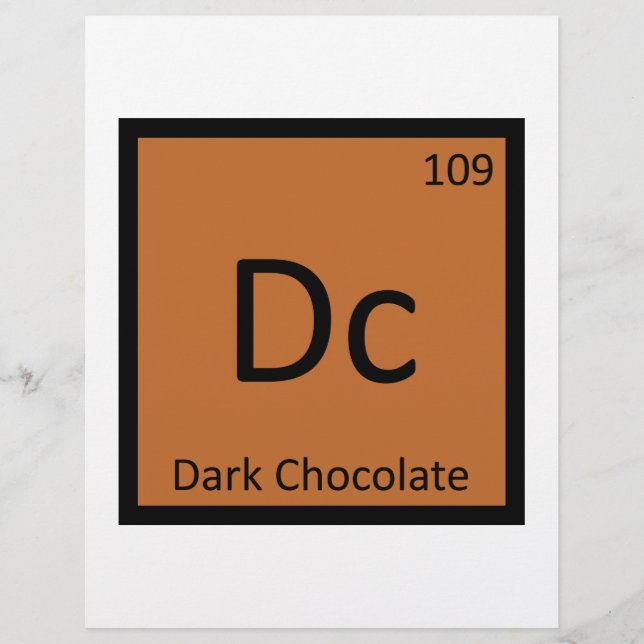 Dc - ダークチョコレート 化学元素周期表 (正面)
