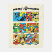 DC™ユニバースのヒーローたち フリースブランケット (正面)