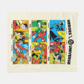 DC™ユニバースのヒーローたち フリースブランケット (正面(横))