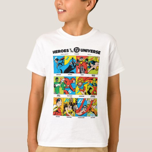 DC™ユニバースのヒーローたち Tシャツ (正面)