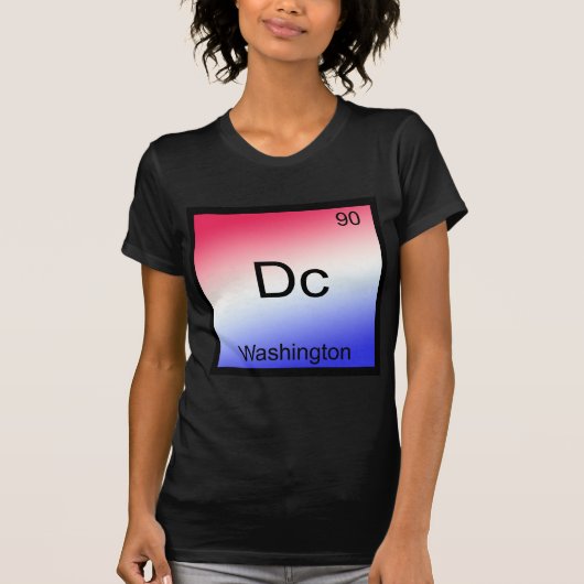Dc - ワシントン、元素記号 tシャツ (正面)
