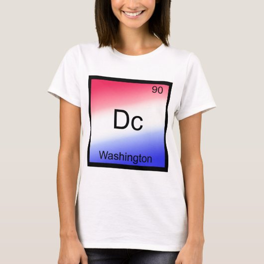 Dc - ワシントン、元素記号 tシャツ (正面)