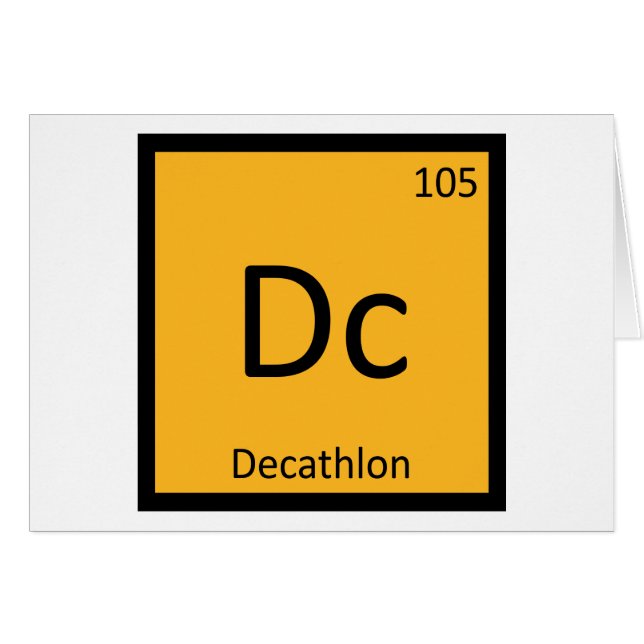Dc - 十種競技のトラックとフィールドの化学記号 (正面横)