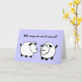 DC – 羊おもしろい50番誕生日カード カード (黄色い花)