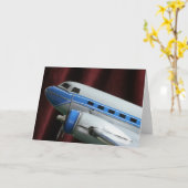 DC 3航空機用グリーティングカード カード (黄色い花)