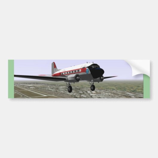 DC-3離陸 バンパーステッカー (正面)