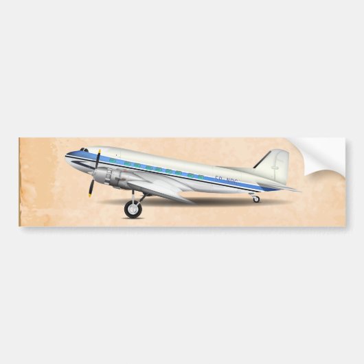 DC-3 バンパーステッカー (正面)