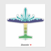 dc 6エアライナーの夕日 シール (シート)