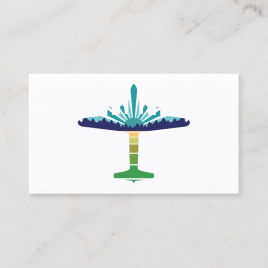 dc 6エアライナーの夕日 名刺 (正面)