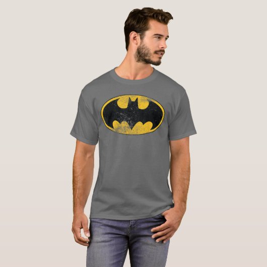 DC Batman Logo Classic Distressed Tシャツ (正面フル)