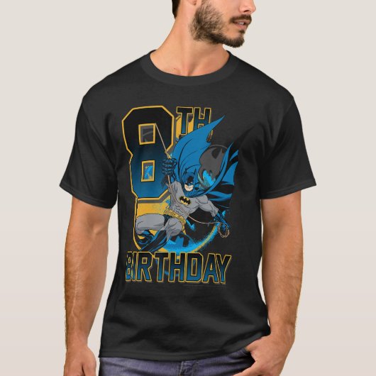 DC Comics Batman 8th Birthday Bat Swing Action Pos Tシャツ (正面)