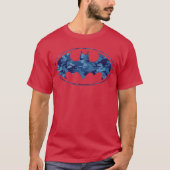 DC Comics Batman Blue Camo Logo Tシャツ (正面)