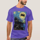 DC Comics Batmanhe Dark Knight Starry Night Style  Tシャツ (正面)