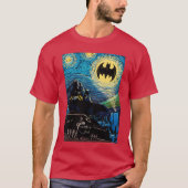 DC Comics Batmanhe Dark Knight Starry Night Style  Tシャツ (正面)
