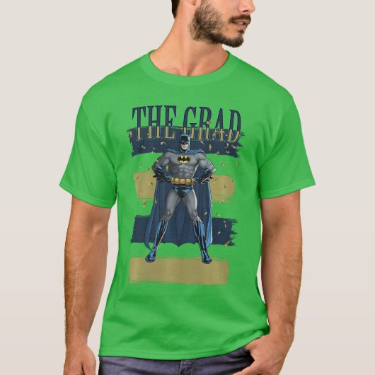 DC Comics Graduation Batmanhe Grad Power Stance Pr Tシャツ (正面)