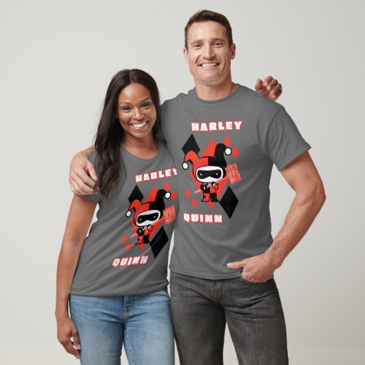 DC Comics Harley Quinn Chibi Diamond Portrait Logo Tシャツ (ユニセックス)