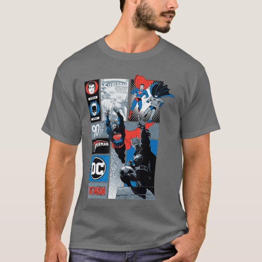 DC Comics Justice League Batman And Superman 90 Ye Tシャツ (正面)