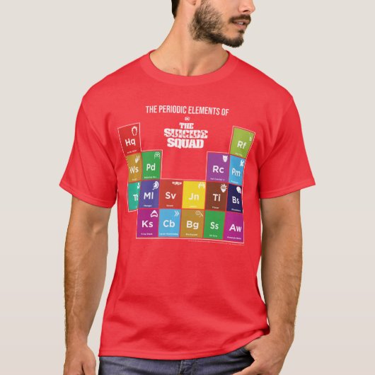 DC Comics Suicide Squad Periodic Elements friends Tシャツ (正面)