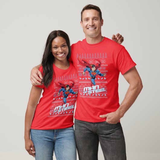 DC Comics Superman Christmas Man of Steel Strong P Tシャツ (ユニセックス)
