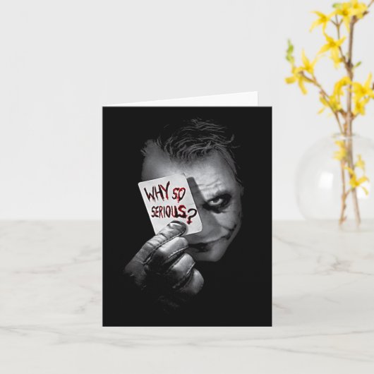 Dc Dark Knight Photo Why So Serious Tank Top  カード (黄色い花)