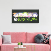 DC Super-Villains Cartoon Lineup キャンバスプリント (インサイチュ (リビング))