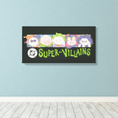 DC Super-Villains Cartoon Lineup キャンバスプリント (インサイチュ (ウッドフロア))