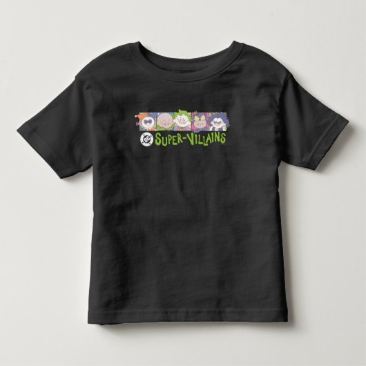 DC Super-Villains Cartoon Lineup トドラーTシャツ (正面)