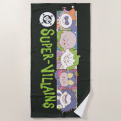 DC Super-Villains Cartoon Lineup ビーチタオル (正面)