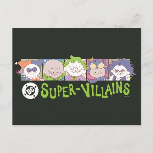 DC Super-Villains Cartoon Lineup ポストカード (正面)