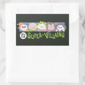 DC Super-Villains Cartoon Lineup 長方形シール (バッグ)