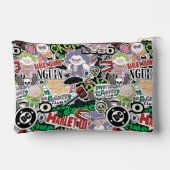 DC Super-Villains Cartoon Pattern アクセサリーポーチ (裏面)