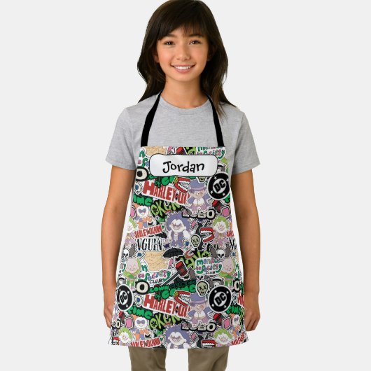 DC Super-Villains Cartoon Pattern エプロン (インサイチュ)