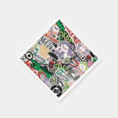 DC Super-Villains Cartoon Pattern スタンダードカクテルナプキン (角)