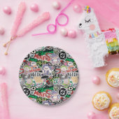 DC Super-Villains Cartoon Pattern ペーパープレート (パーティー)