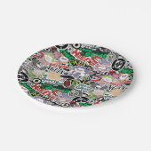 DC Super-Villains Cartoon Pattern ペーパープレート (アングル)