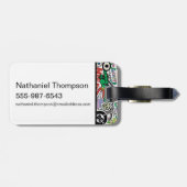 DC Super-Villains Cartoon Pattern ラゲッジタグ (裏面横)