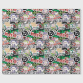 DC Super-Villains Cartoon Pattern ラッピングペーパー (フラット)