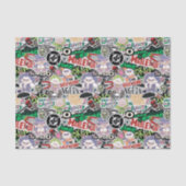 DC Super-Villains Cartoon Pattern 薄葉紙 (正面)